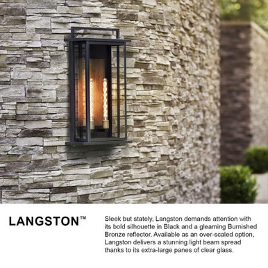 Langston 1 Light Outdoor Wall Lantern by Hinkley - 24025BK
