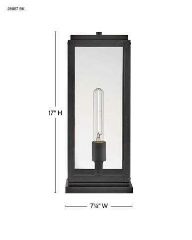 Max 8W One LED Medium Outdoor Pier Mount 17 x 7.25 Inches by Hinkley  - 28857