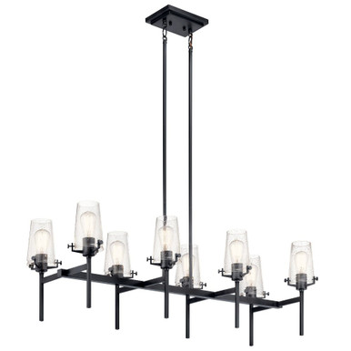 Alton - 8 Light Double Linear Chandelier In Vintage Industrial Style-19 Inches Tall and 17 Inches Wide - 43696