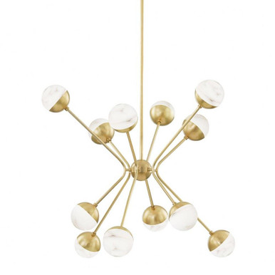 Saratoga 12 Light Oversized Chandelier by Hudson Valley - 2836-AGB