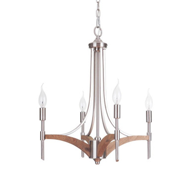 Tahoe 4 Light Small Chandelier by Craftmade - 40324-BNKWB