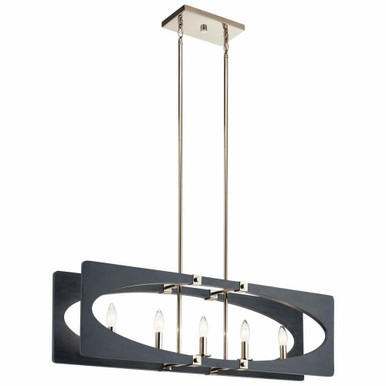 Alscar 5 Light Candle Style Linear Chandelier by Kichler - 44361DWG