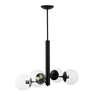 Mid-Century 4 Light Large Chandelier by Varaluz - 373C04BL