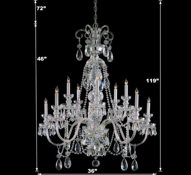 Crystal - 10 Light Chandelier In Classic Style - 36 Inches Wide By 46 Inches High - 5020-ch-cl-mwp