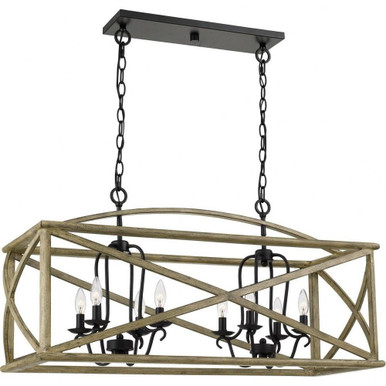 Woodhaven 8 Light Oversized Island Chandelier by Quoizel - WHN841DW