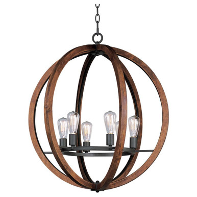 Bodega Bay 6 Light Large Chandelier by Maxim - 20918APAR