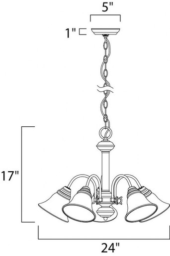 Malaga 5 Light Medium Chandelier by Maxim 2698MRSN - 2698