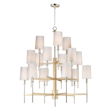 Uptown 15 Light Oversized 3 Tier Chandelier by Maxim - 32399OFSBRPN