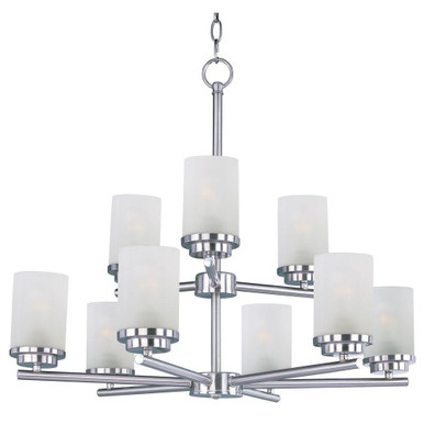 Corona Nine Light Chandelier 28 Inches wide by 23 inches high by Maxim  - 10206FTSN