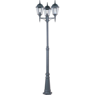 Poles 3 Light Outdoor Pole/Post Mount 24 x 100 inches by Maxim  - 1105BK