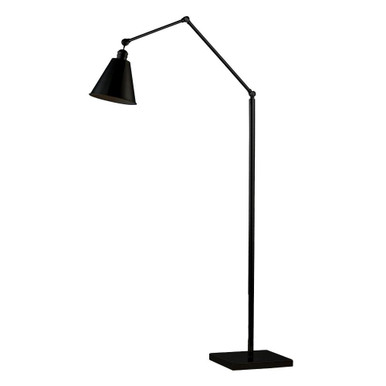 Library 1 Light Floor Lamp In Rustic Style 55 x 11 Inches by Maxim  - 12228BK