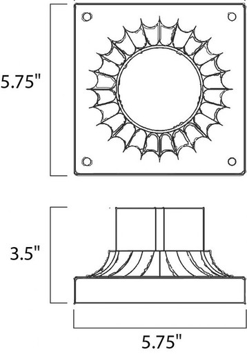 Outdoor Essentials Cast Pier Mount in Commodity style by Maxim  - 2001