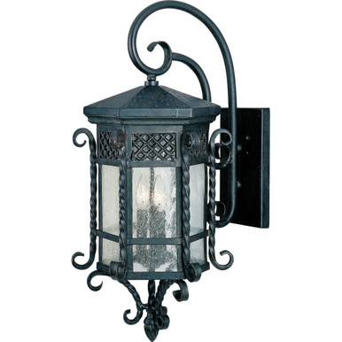 Scottsdale 3 Light Candle Style Outdoor Wall Lantern 28 Inch Tall by Maxim - 30125CDCF