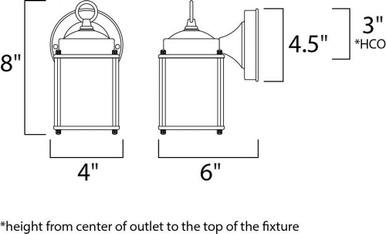 Side Door 1 Light Outdoor Wall Lantern by Maxim - SIDE-1OWL