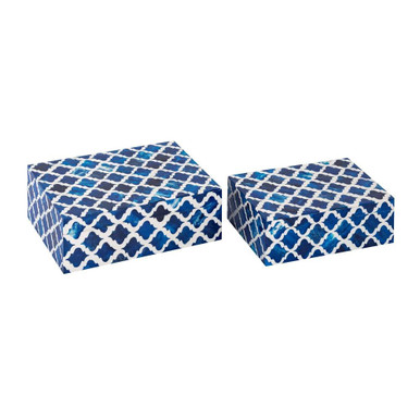 Tucker 3 Inch Box (Set of 2) In Coastal by Elk Home - H0807-10993/S2