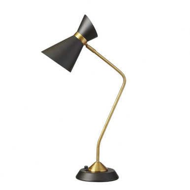 Mid Century Modern One Light Table Lamp by Dainolite - 1679t-bk-vb