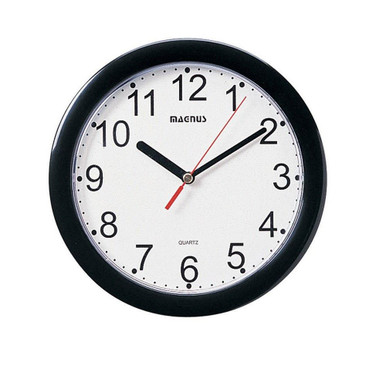 8 Inch Round Clock by Dainolite - 24003-bk