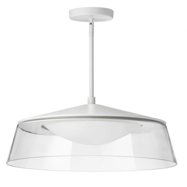 Crawford 1 LED Light Large Pendant by Dainolite - 3145-ledp18-cl-mw