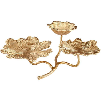 Flowers and Flames 21.25 Inch Candleholder by Cyan  - 08075