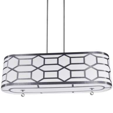 Pembroke 4 Light Oversized Pendant by Dainolite - PEM-344HP-PC-SV