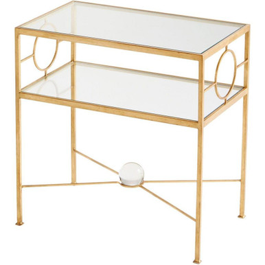 Auric Orbit Table 14.5 Inch Wide by 23.75 Inch Long by Cyan - 08832