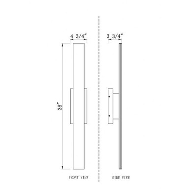 Stylet 36W 2 LED Light Outdoor Wall Lantern by Z Lite - 5006-36BK-LED