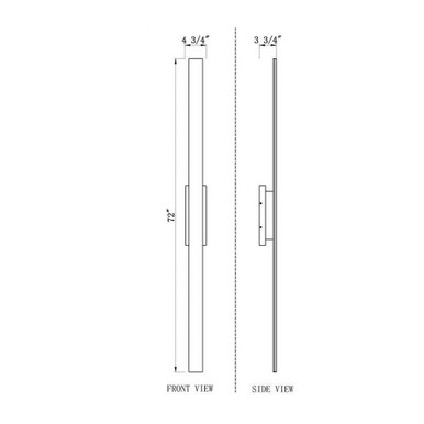 Stylet 72W 4 LED Light Outdoor Wall Lantern by Z Lite - 5006-72BK-LED