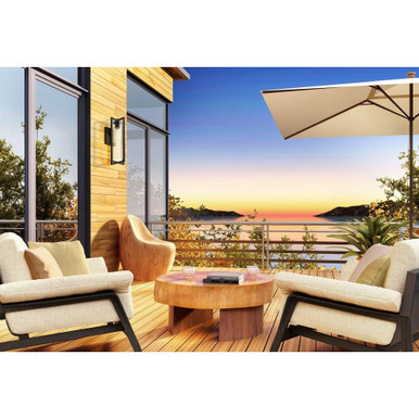 Aura 1 Light Outdoor Wall Lantern 22.25 Inch Tall by Z Lite - 5013B-BK