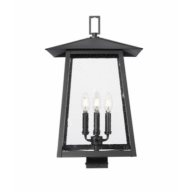Rainer 4 Light Outdoor Post Mount 22.75 x 13.5 Inches by Z-Lite - 5015PHBS-BK
