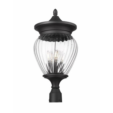 Davina 4 Light Outdoor Post Mount 25.25 x 12 Inches by Z-Lite - 5016PHBR-BK