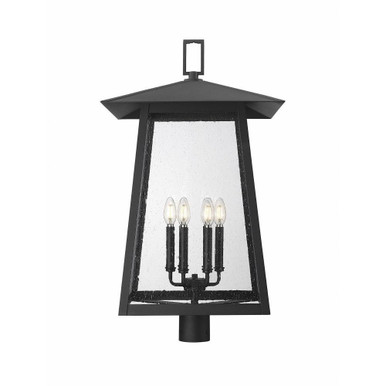 Rainer 6 Light Outdoor Post Mount 31.5 x 17.5 Inches by Z-Lite - 5015PHXXLR-BK