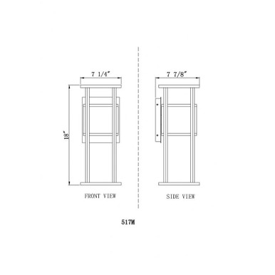 Luca 16W 2 LED Light Outdoor Wall Lantern by Z Lite - 517M-BK-LED