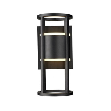 Luca 12W 2 LED Light Outdoor Wall Lantern by Z Lite - 517S-BK-LED