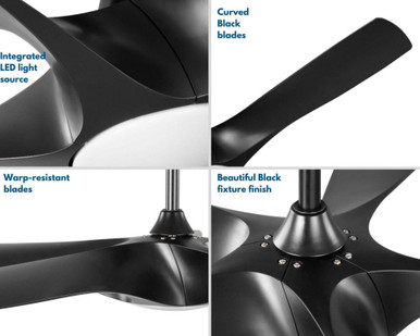 Vernal 60 Inch 5 Blade Ceiling Fan with Light Kit by Progress  - P250059