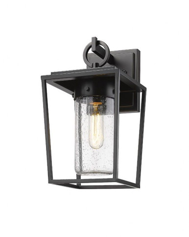 Sheridan 1 Light Seedy Glass Outdoor Wall Lantern 13 Inch Tall by Z Lite - 594S-BK