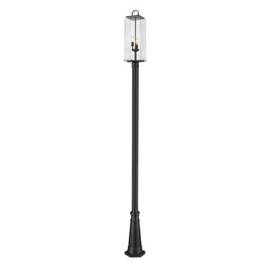 Sana 3 Light Outdoor Post Mount 120.5 x 10 In by Z-Lite - 592PHBR-519P-BK