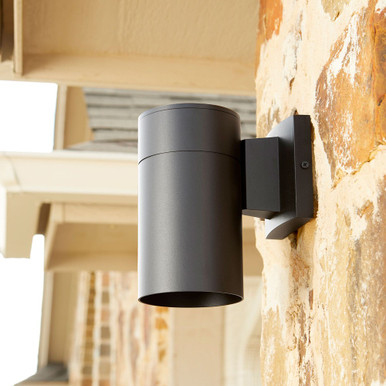 Cylinder 1 Light Outdoor Wall Lantern 7.75 Inch Tall by Quorum - 720