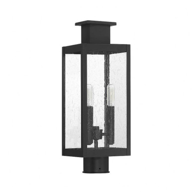 Ascott 3 Light Outdoor Post Lantern 18.75 x 6.5 In by Savoy House - 5-828-BK