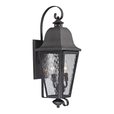 Forged Brookridge 3 Light Candle Style Outdoor Wall Mount by Elk Home - 47102/3