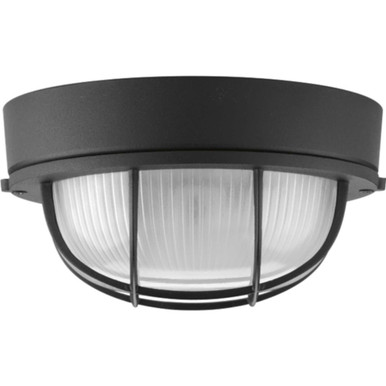 Bulkheads 1 Light 7.88 Inch Wide Outdoor Flush Mount by Progress - P3709