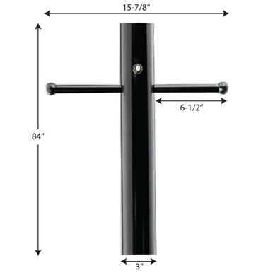 Outdoor Posts with Photocell 84 Inch high by Progress - P5391PC