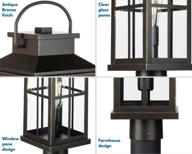 Williamston 1 Light Outdoor Post Lantern by Progress  - P540095