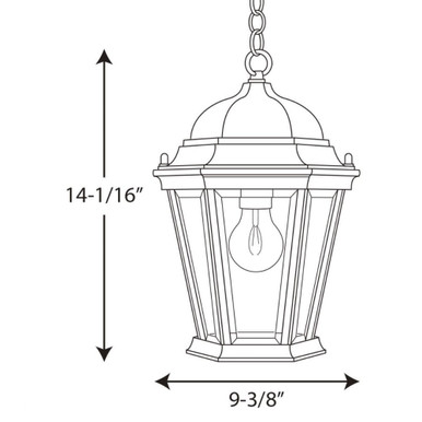 Welbourne 1 Light 9.38 Inch Wide Outdoor Flush Mount by Progress - P5582