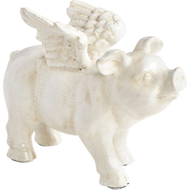 Oink Angel 9.5 Inch standing sculpture by Cyan - 09659