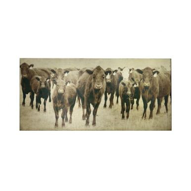 Bovine 76 Inch Canvas Art by Harp and Finial - HFW32658DS