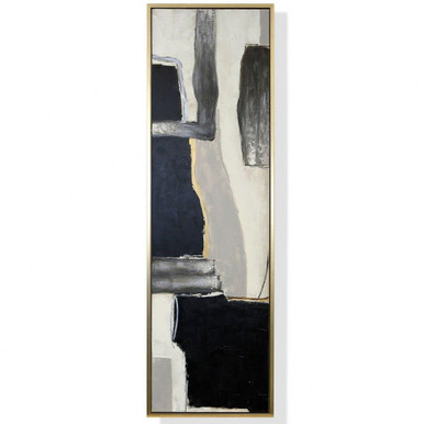Leaden 21.75 Inch Framed Hand Painted Abstract Wall Art by Harp and Finial - HFW34088DS