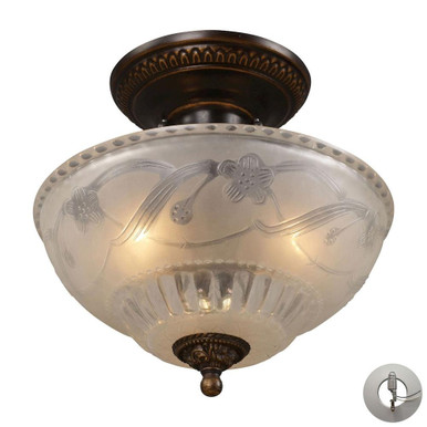 Ashfield Spur 3 Light 11 Inch Wide Semi Flush Mount by ELK Home - 08098-AGB-LA