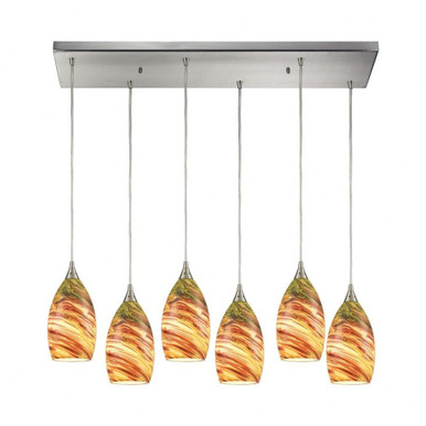 Collanino 6 Light Oversized Rectangular Pendant by ELK Home - 10630/6RC