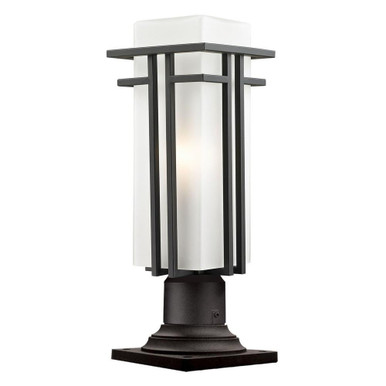 Abbey 1 Light Outdoor Pier Mount Lantern 6.63 x 19.25 Inches by Z-Lite - 550PHMR-533PM-ORBZ