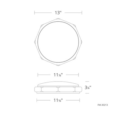 Grommet 21W 1 LED 13 Inch Wide Flush Mount by Modern Forms - FM-30213